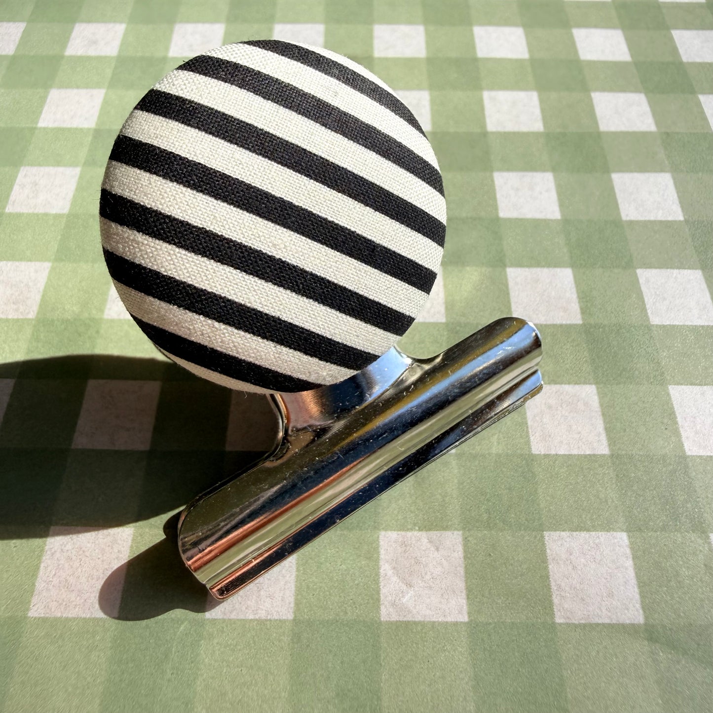 Black Stripe Bulldog Clip