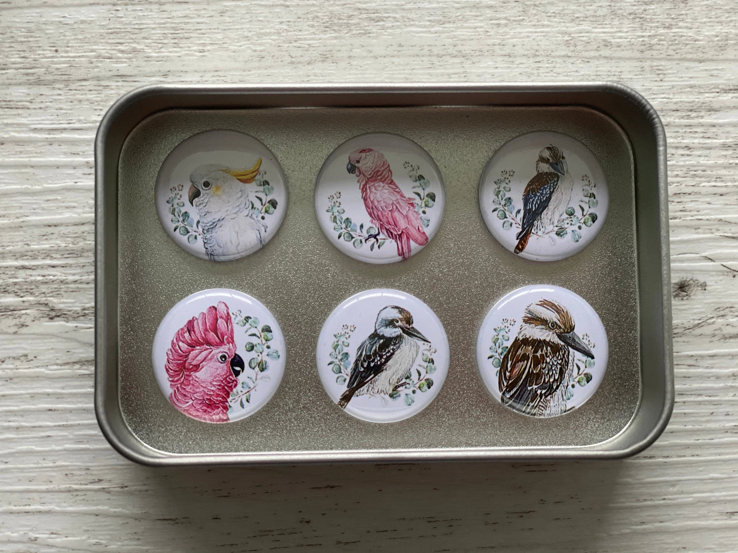 Australian Bird Magnet Tin
