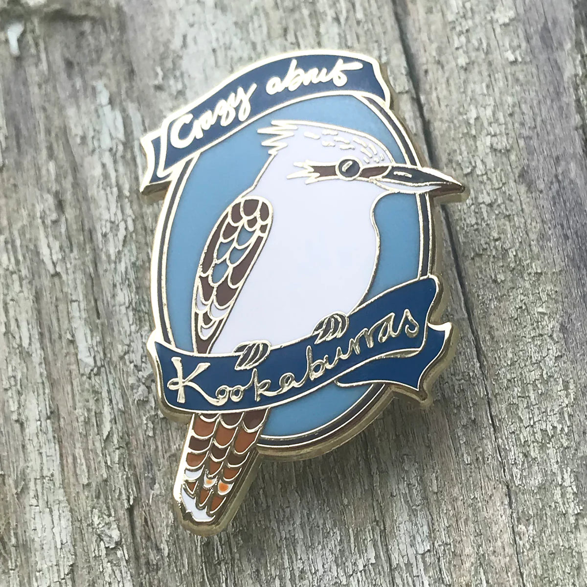 Crazy about Kookaburras Enamel Brooch