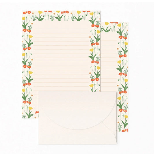 'Jardin' Lined Letter Writing Stationery Set