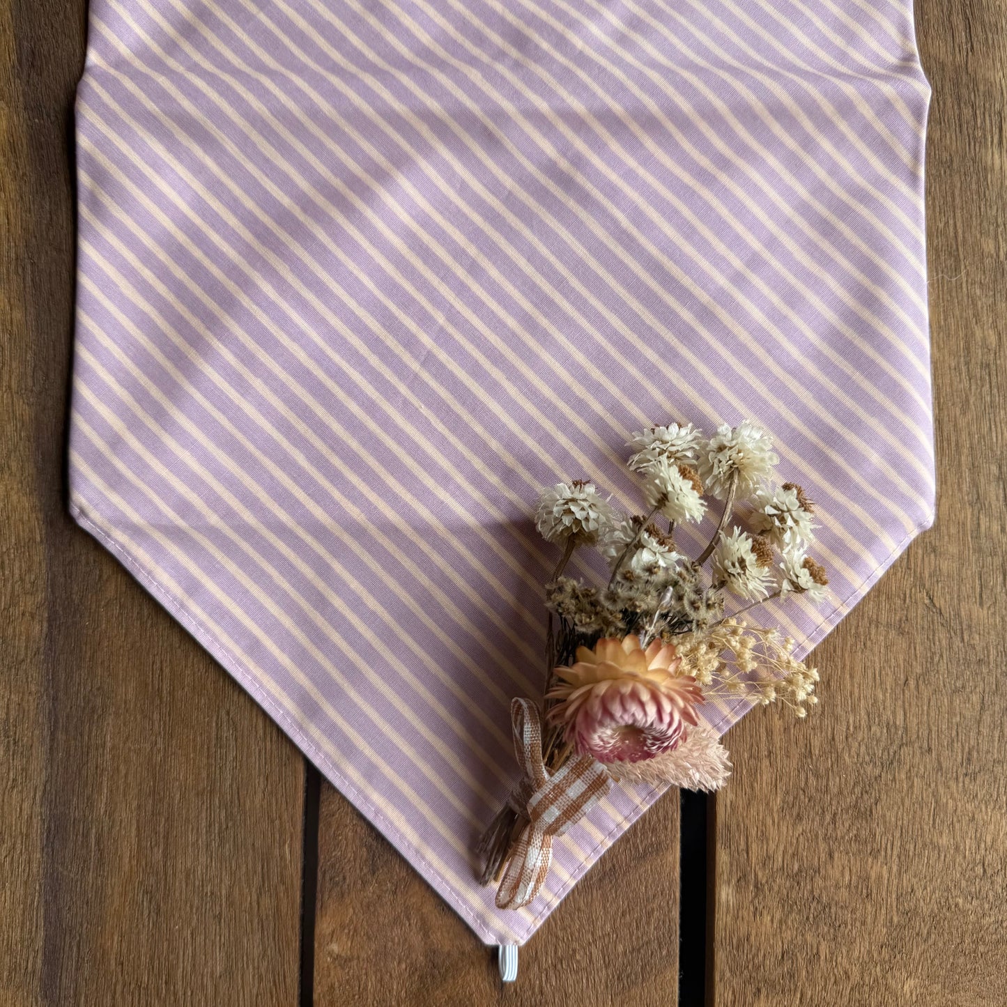 Lavender Stripe Neck Scarf