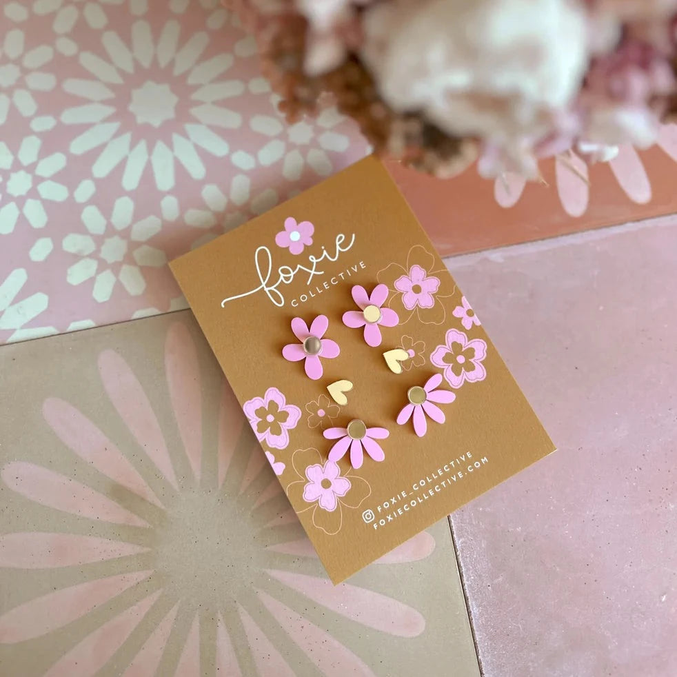 Stud Pack Trio | Candy Pink