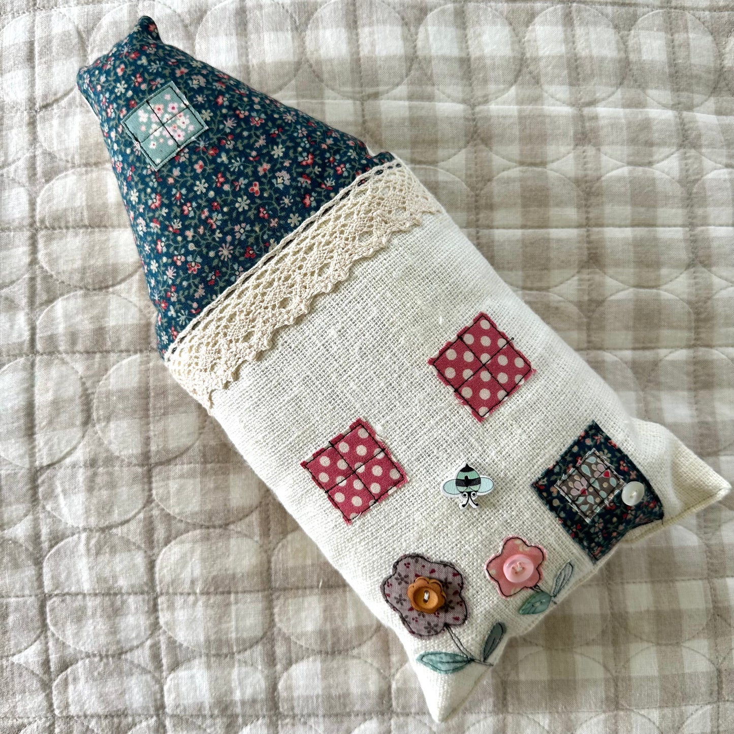 Petite House Cushion | Navy Floral