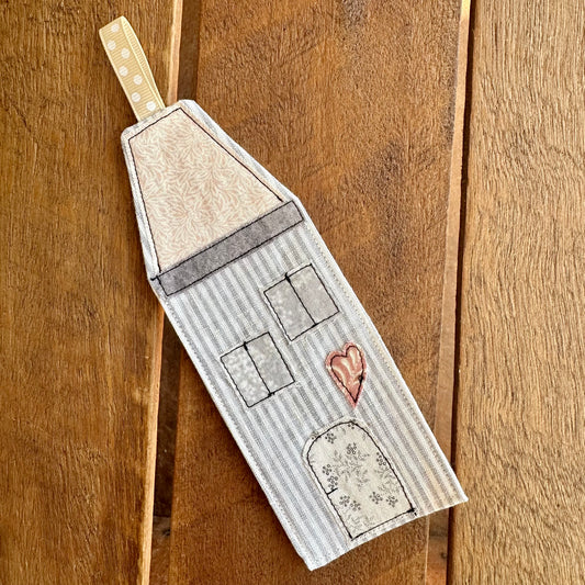 Charming Grey Stripe House Bookmark | Fern Door