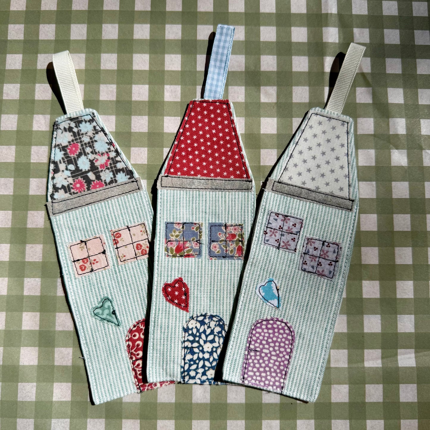 Charming Cottage Bookmark | Mint Stripe