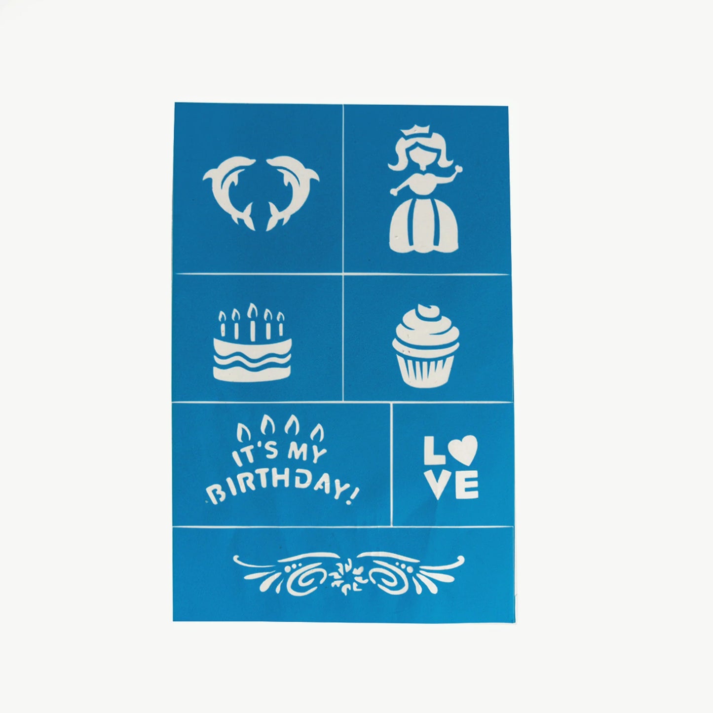 Reusable Adhesive Face Paint & Makeup Stencils | Teal