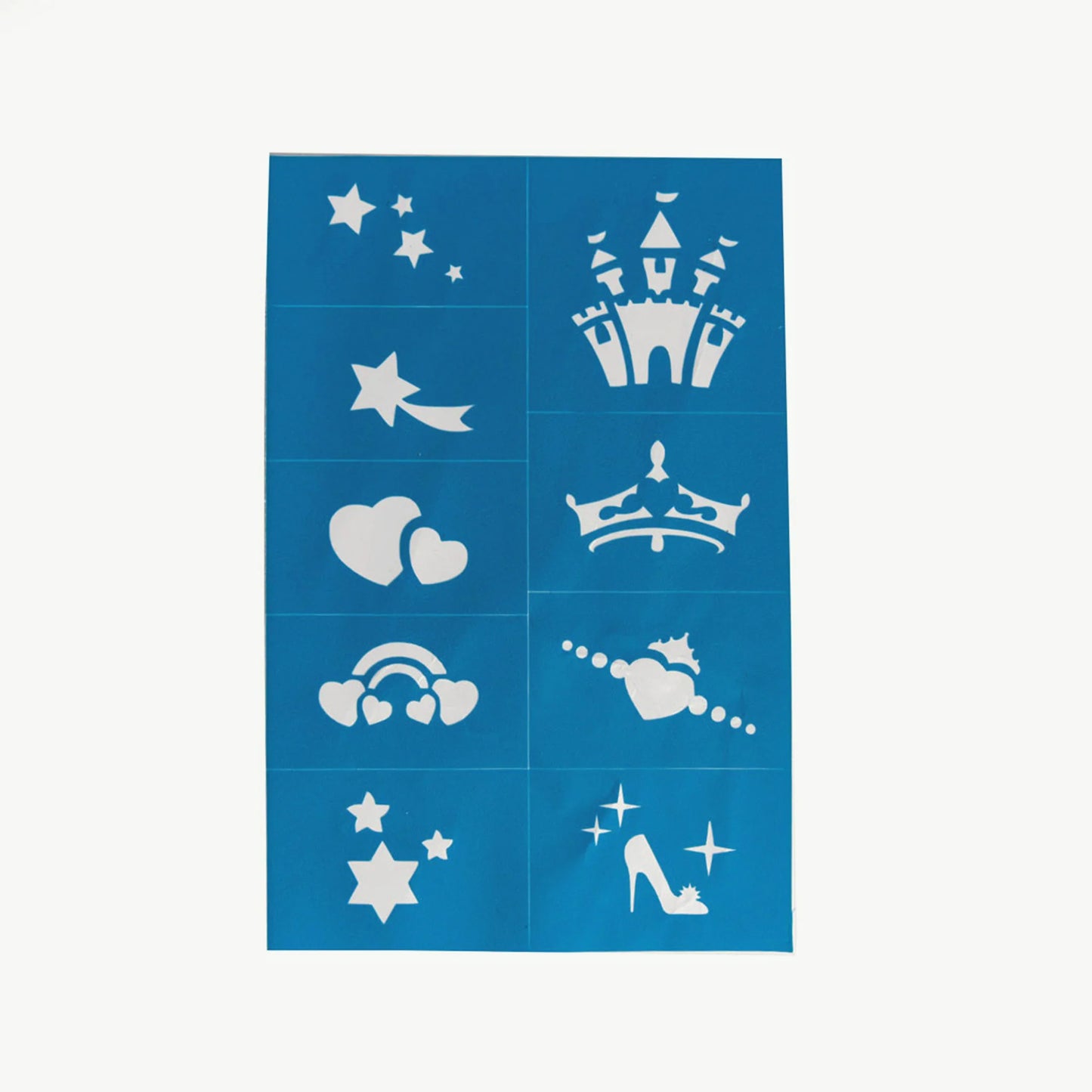 Reusable Adhesive Face Paint & Makeup Stencils | Teal