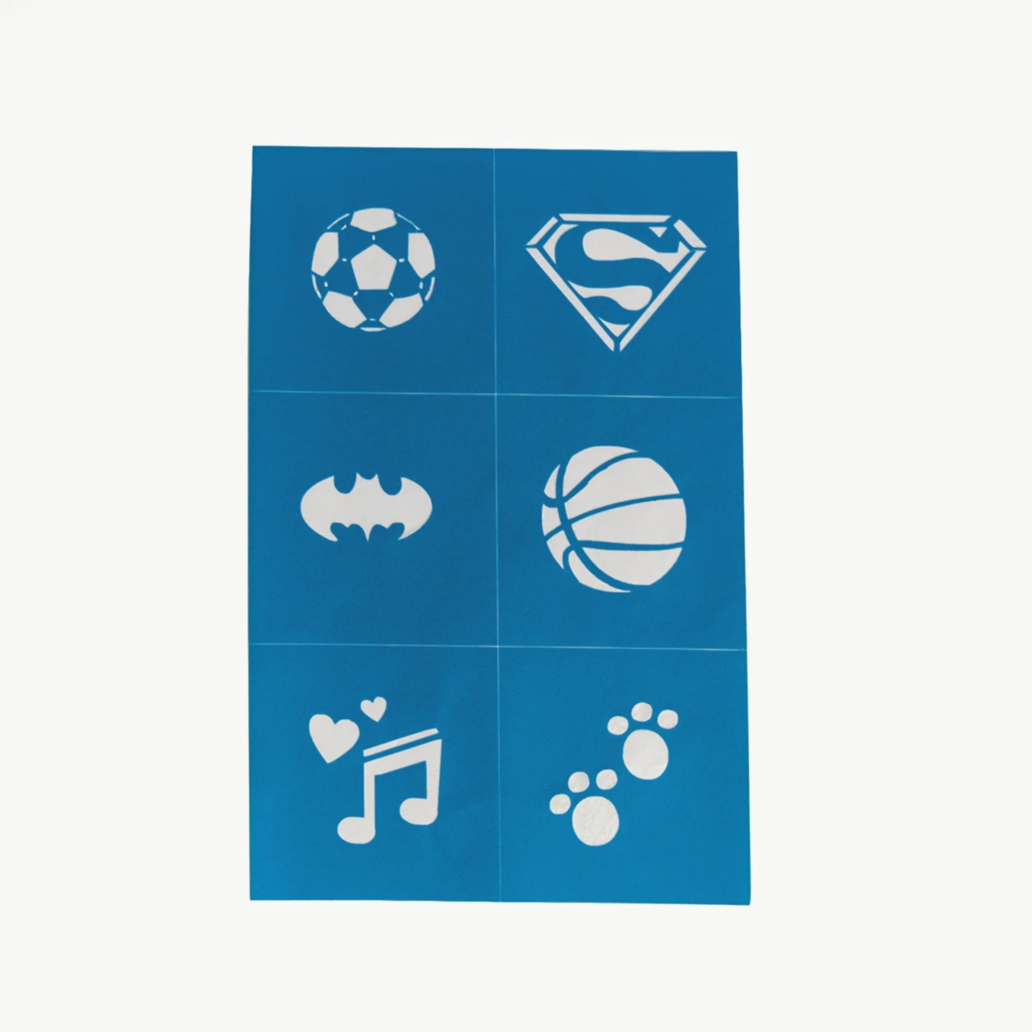 Reusable Adhesive Face Paint & Makeup Stencils | Teal