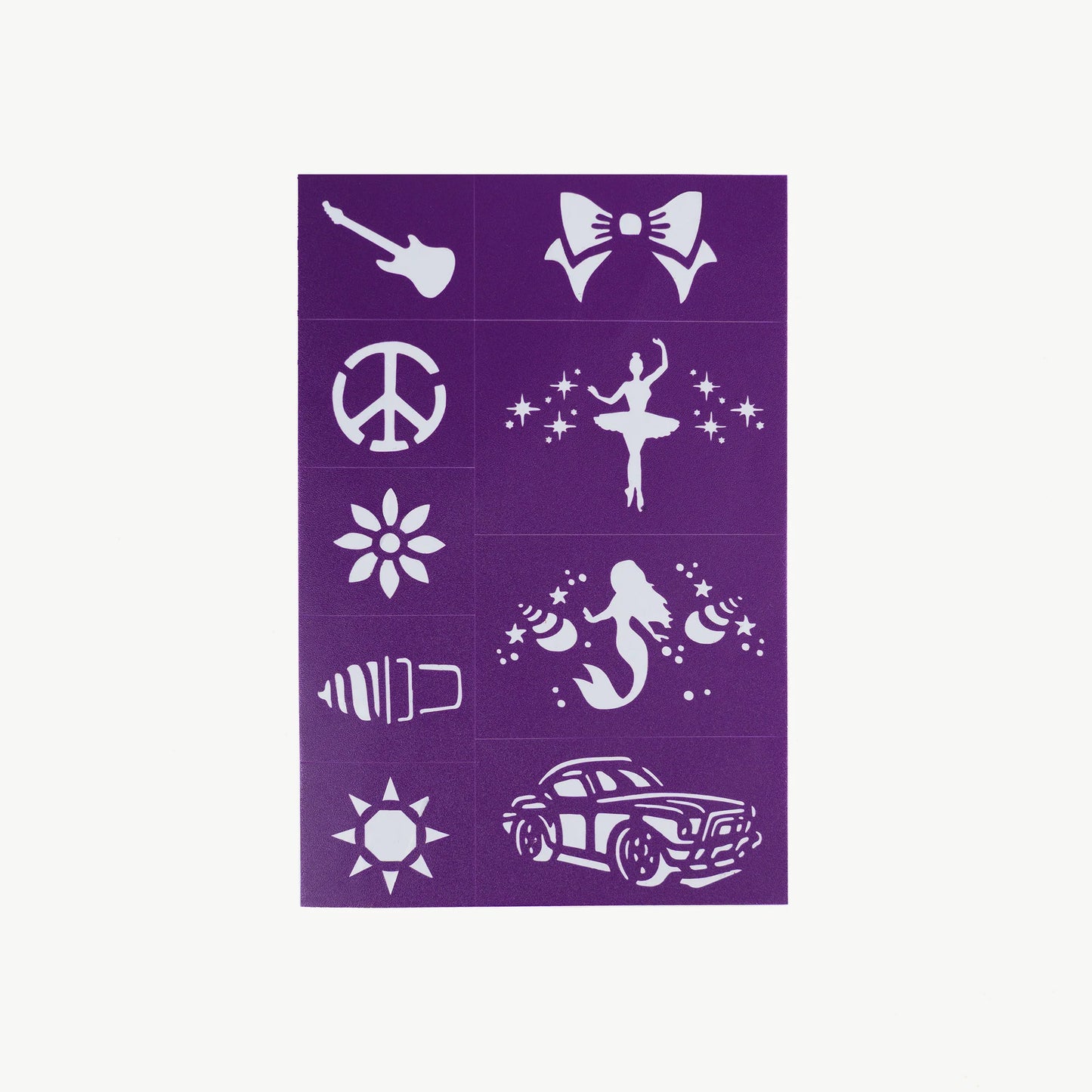 Reusable Adhesive Face Paint & Makeup Stencils | Purple