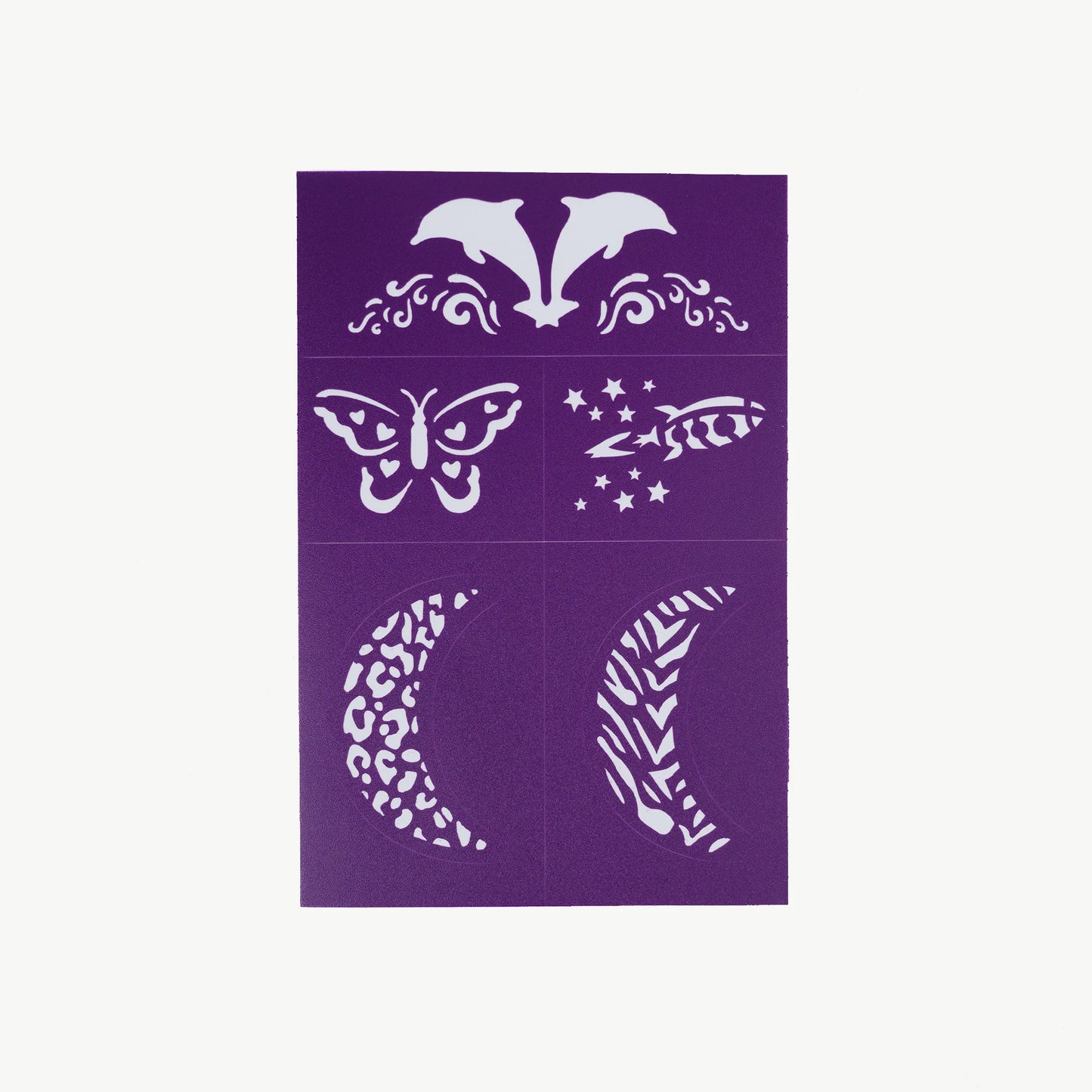 Reusable Adhesive Face Paint & Makeup Stencils | Purple