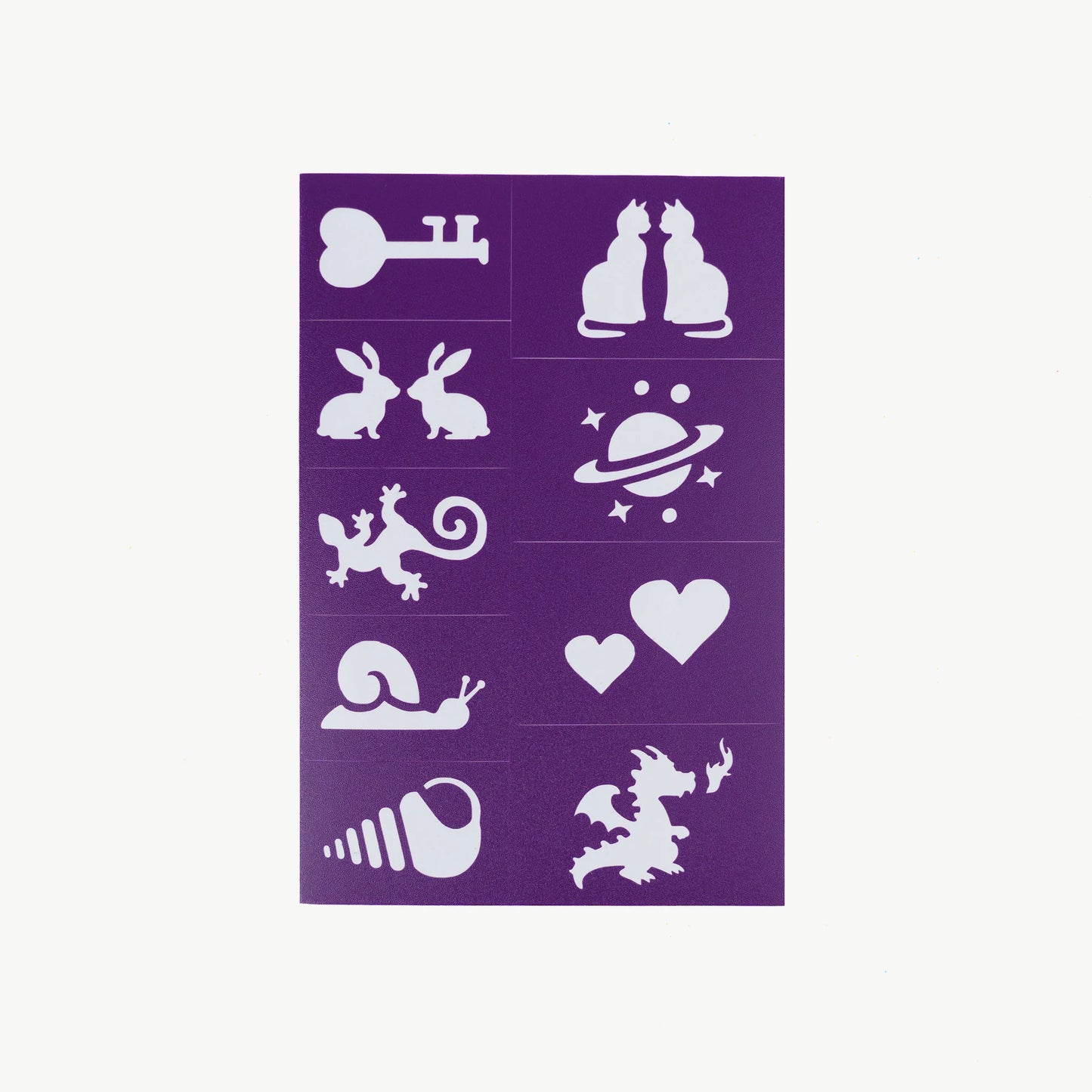 Reusable Adhesive Face Paint & Makeup Stencils | Purple