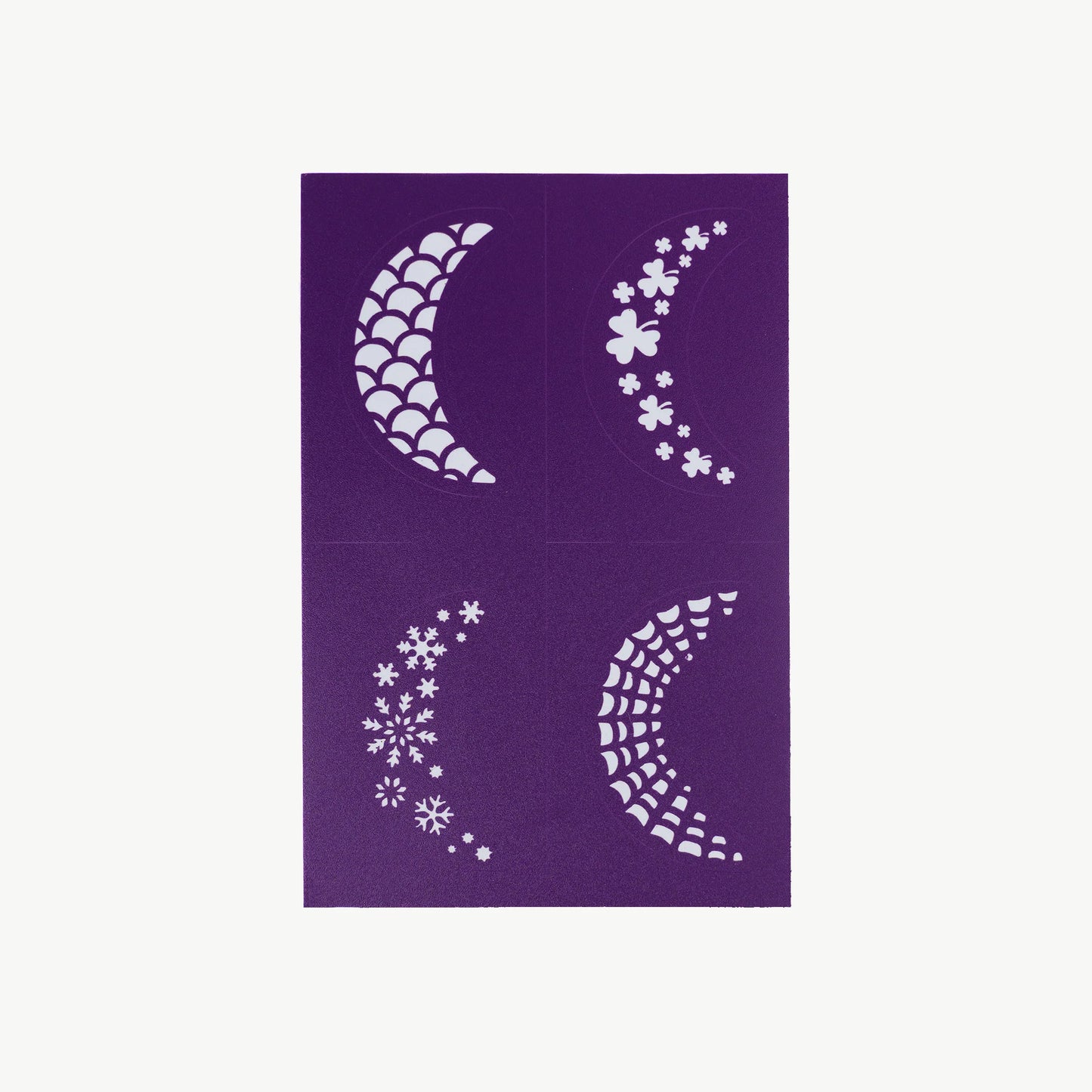 Reusable Adhesive Face Paint & Makeup Stencils | Purple