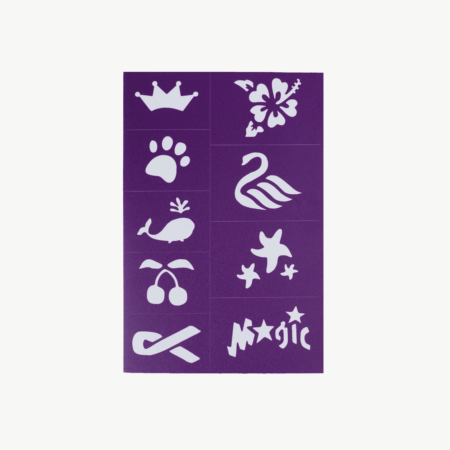 Reusable Adhesive Face Paint & Makeup Stencils | Purple