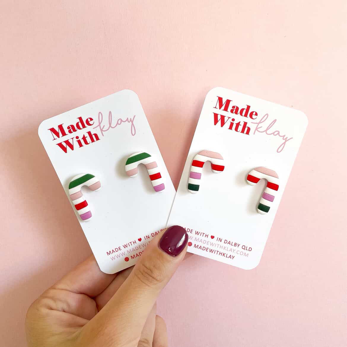 Peppermint Candy Cane Earrings