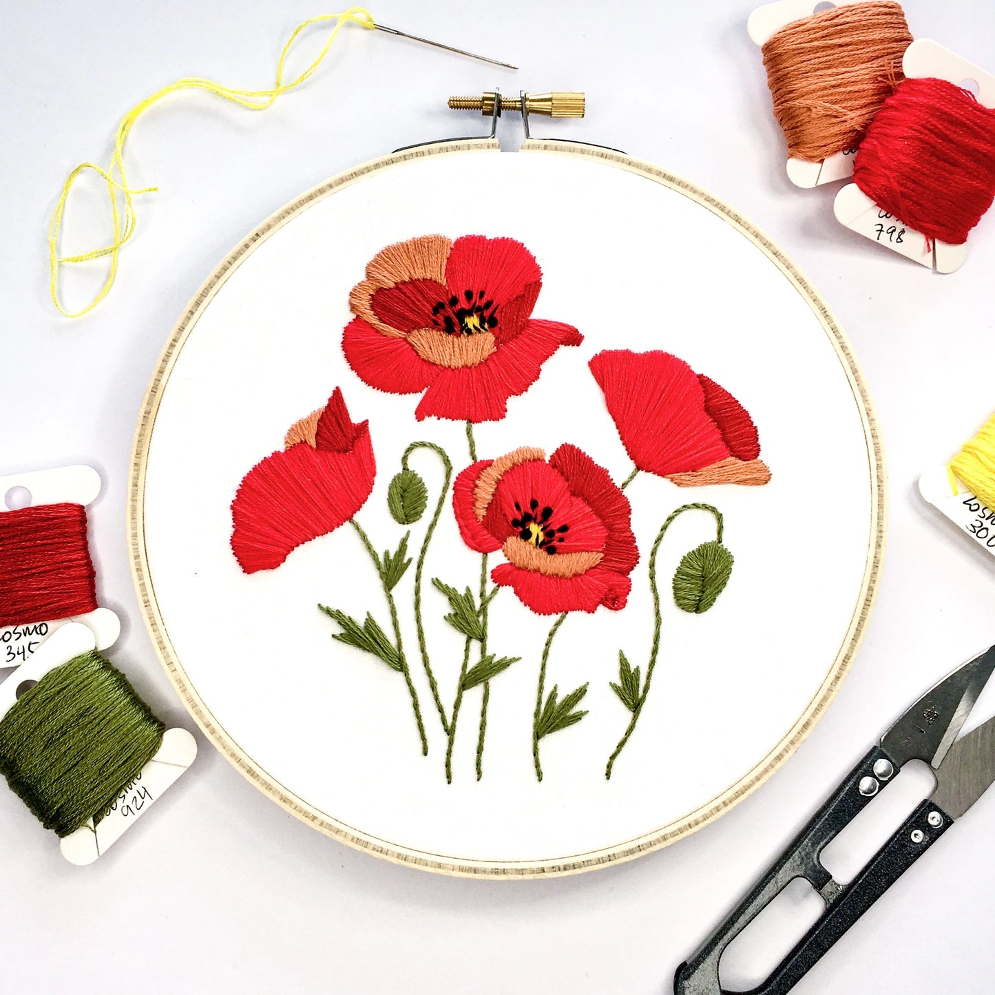 Poppies Embroidery Kit