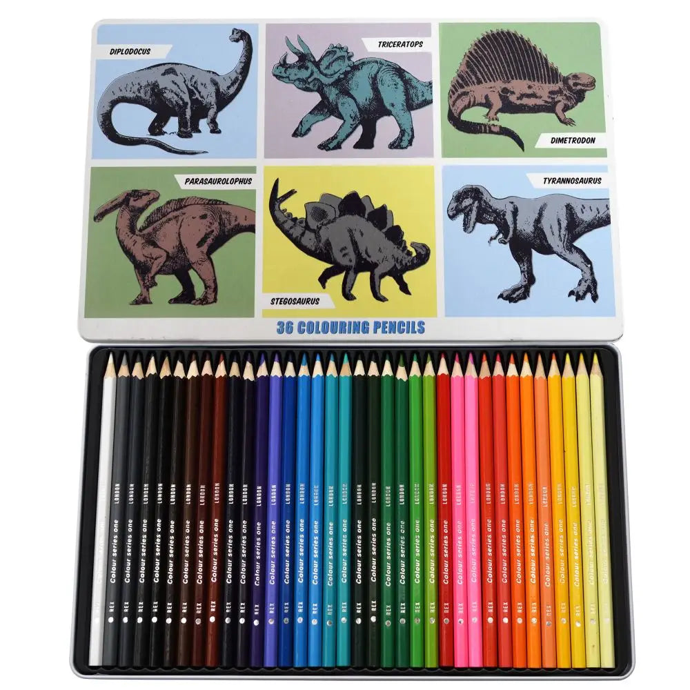 36 Colouring Pencils | Prehistoric Land