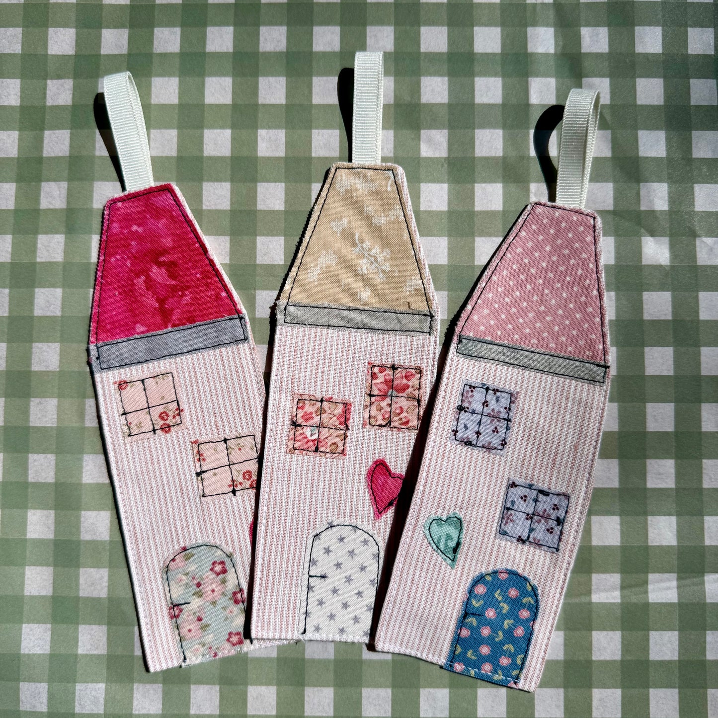 Charming Cottage Bookmark | Rose Pink Stripe