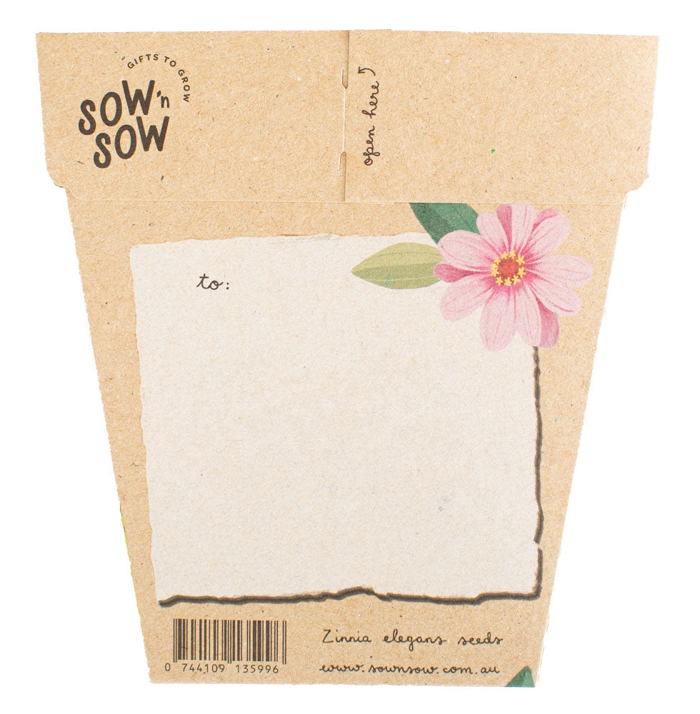 Happy Birthday Zinnia Gift of Seeds