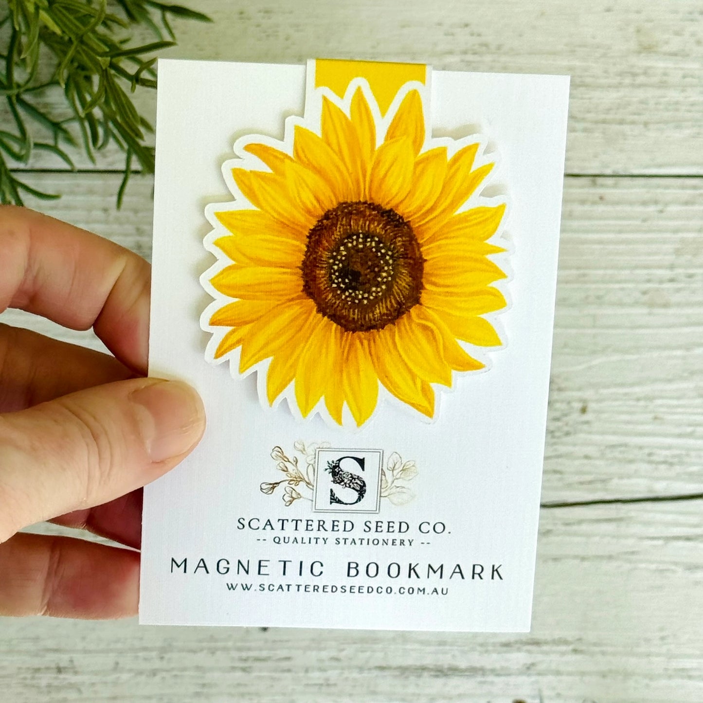 Sunflower Magnetic Bookmark