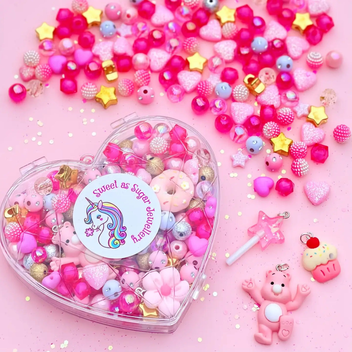DIY Jewellery Making Kit | Pink Heart