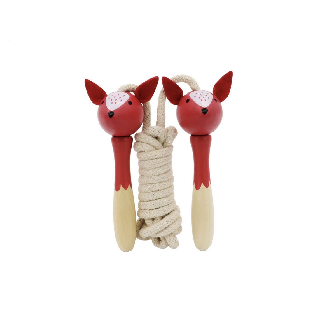 Wooden Fox Skipping Rope