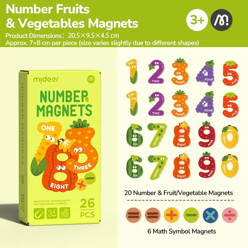 PREORDER: Fruit & Veg Number Magnets