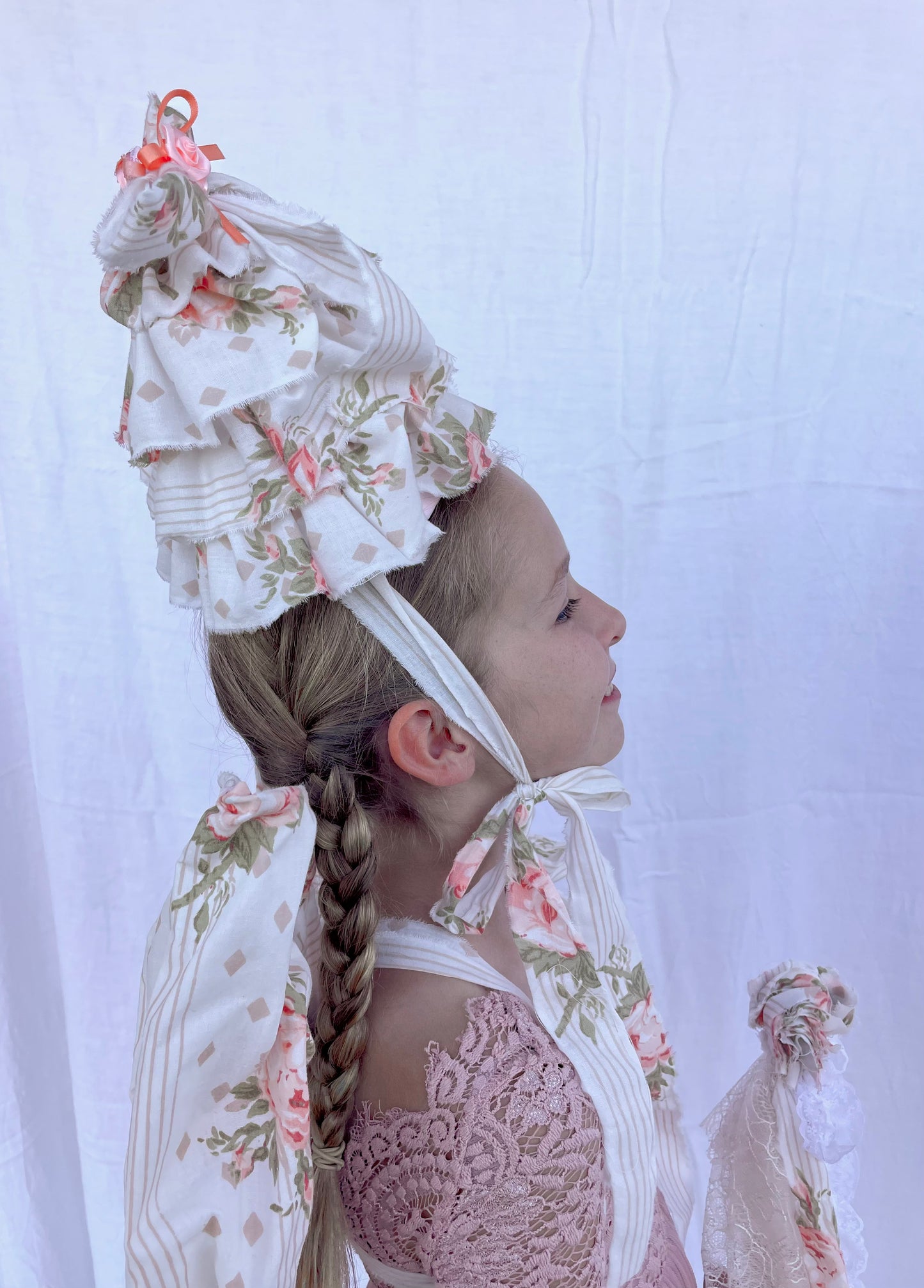 Peach Blossom Ruffle Party Hat