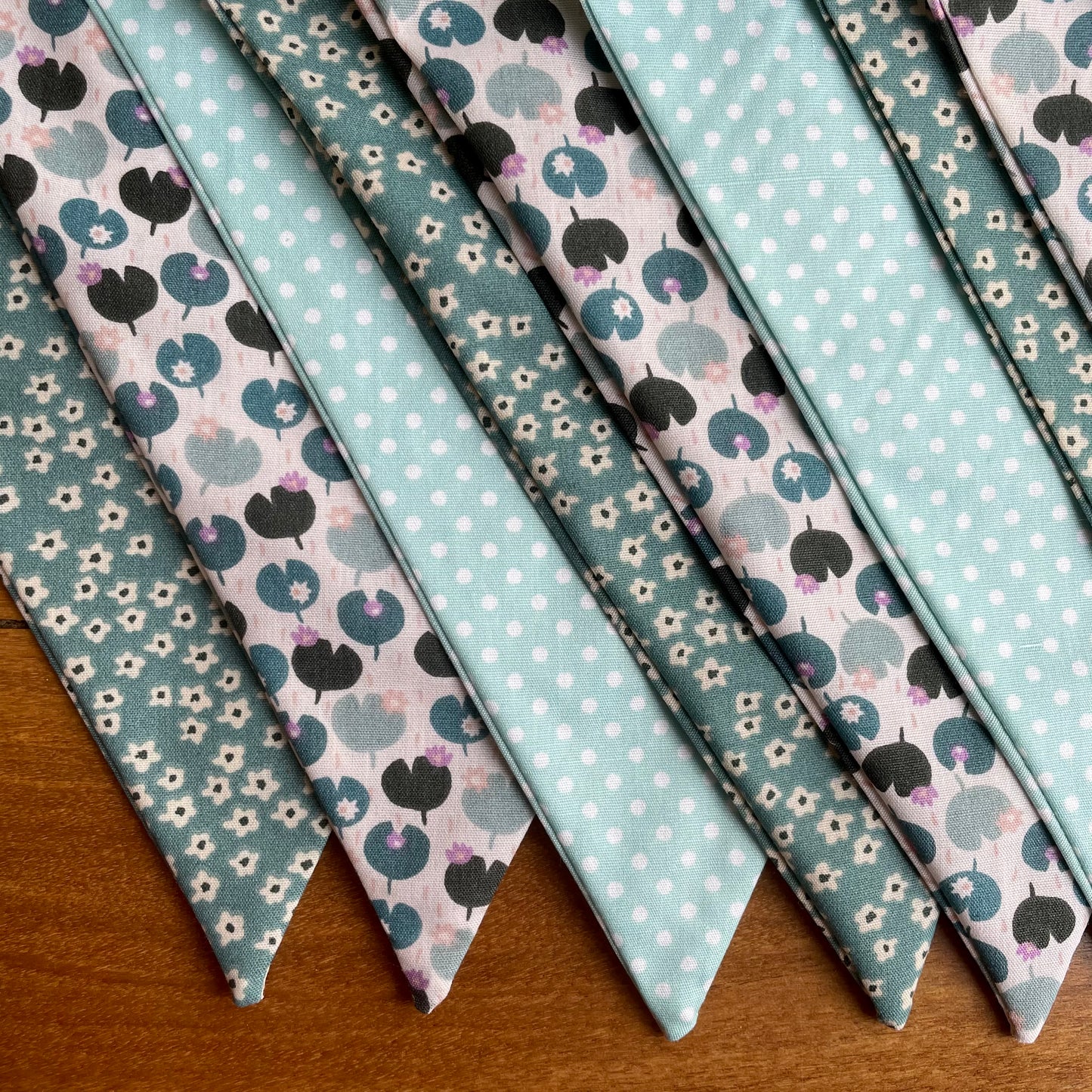 Teal Floral Bunting