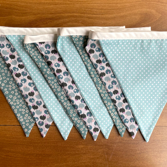 Teal Floral Bunting