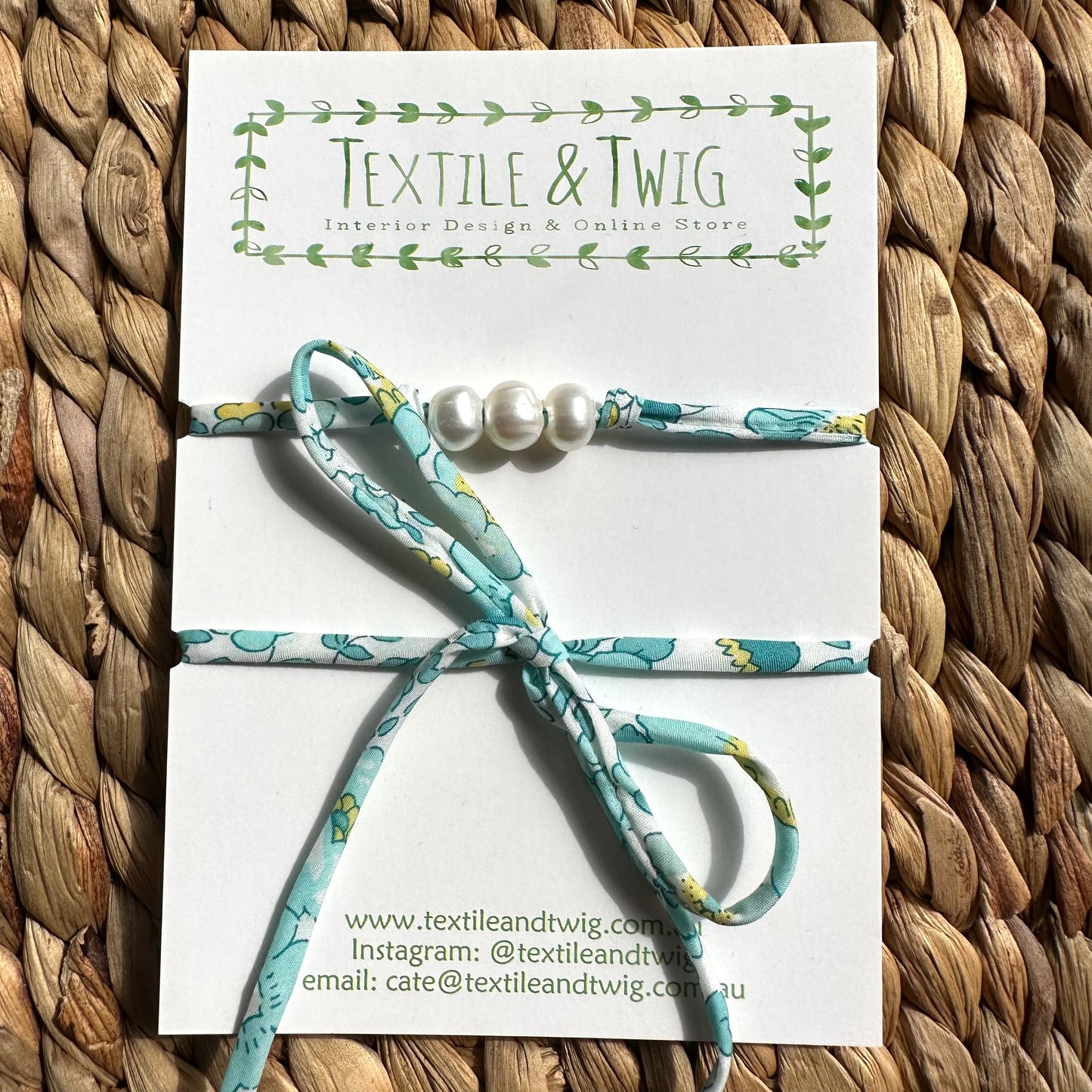 Liberty & Pearl Wrap - Betsy (mint & lemon)