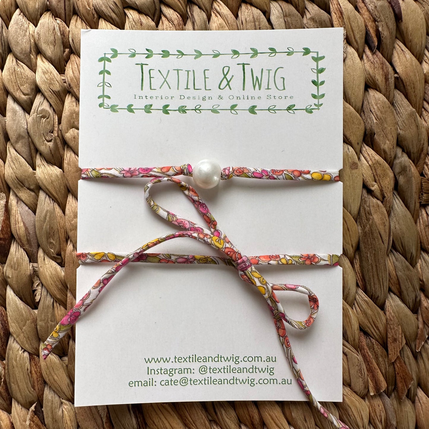 Liberty & Pearl Wrap - Jennie & Steve A (pink & orange)