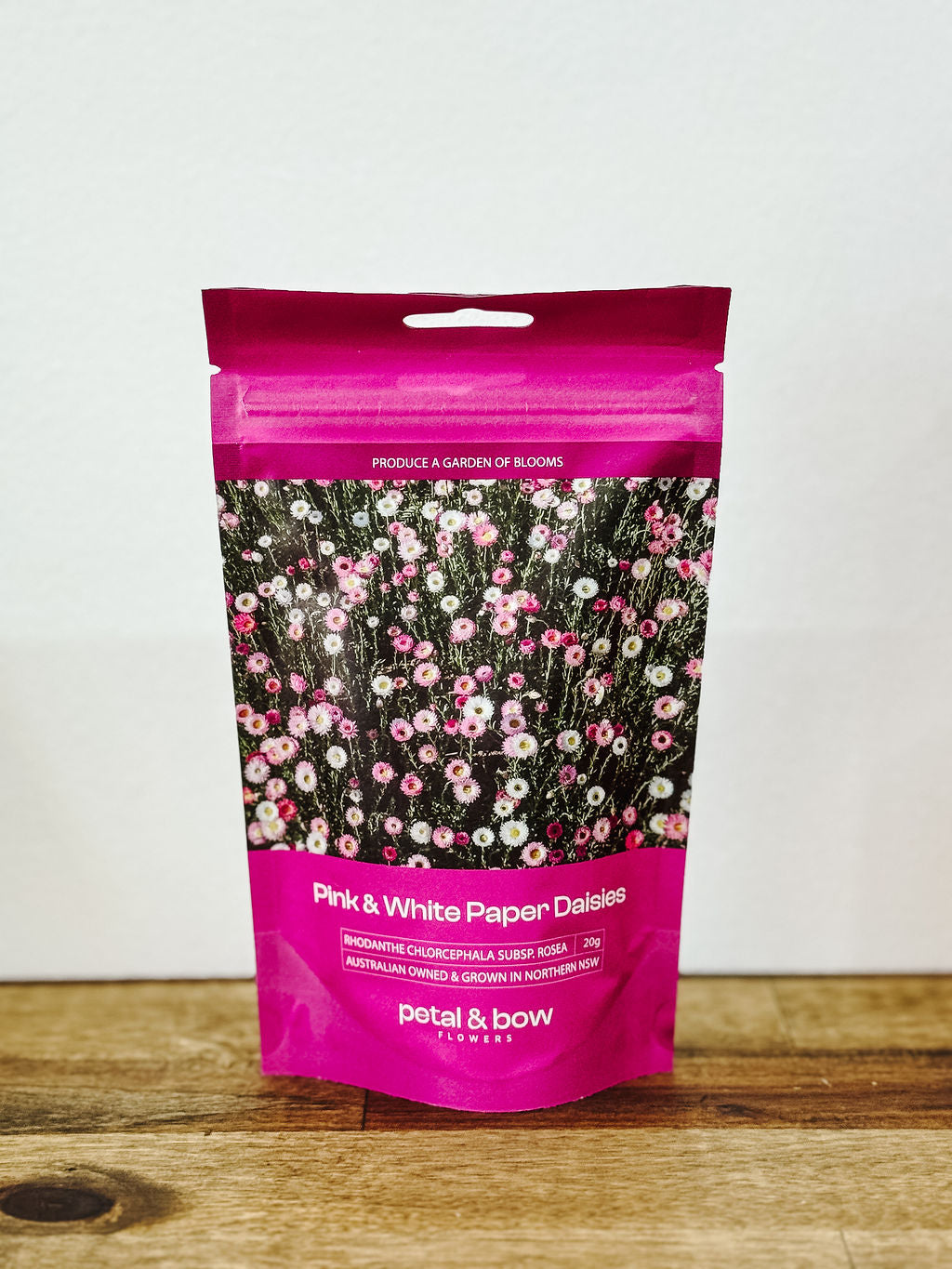 Paper Daisy | Pink & White Everlasting Seed Packets