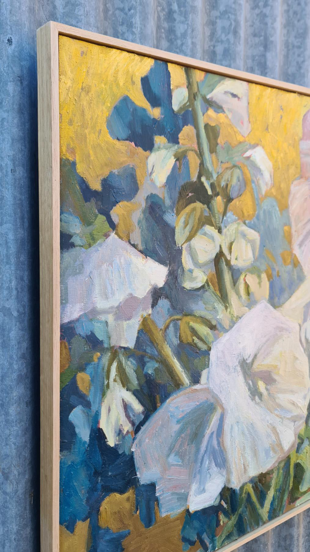 Garden Pickings, Hollyhocks by Alice Tilley