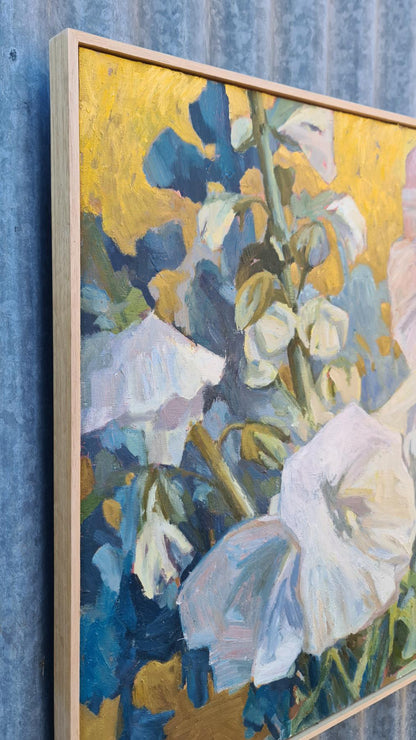 Garden Pickings, Hollyhocks by Alice Tilley