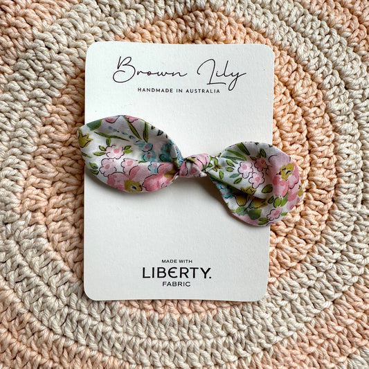 Liberty Bunny Bow Hair Tie | Swirling Petals A