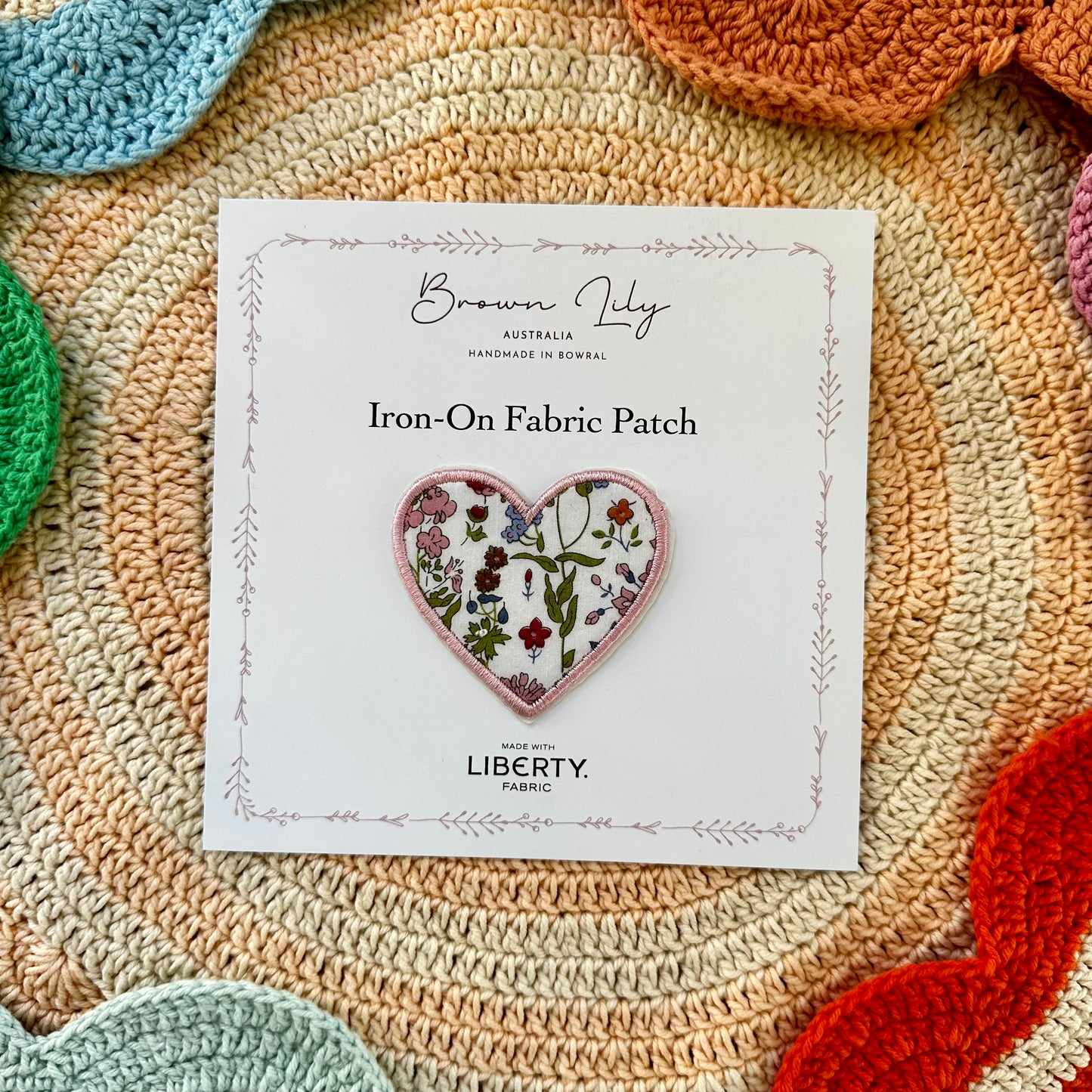 Liberty Heart Shaped Patch | Field Flowers B