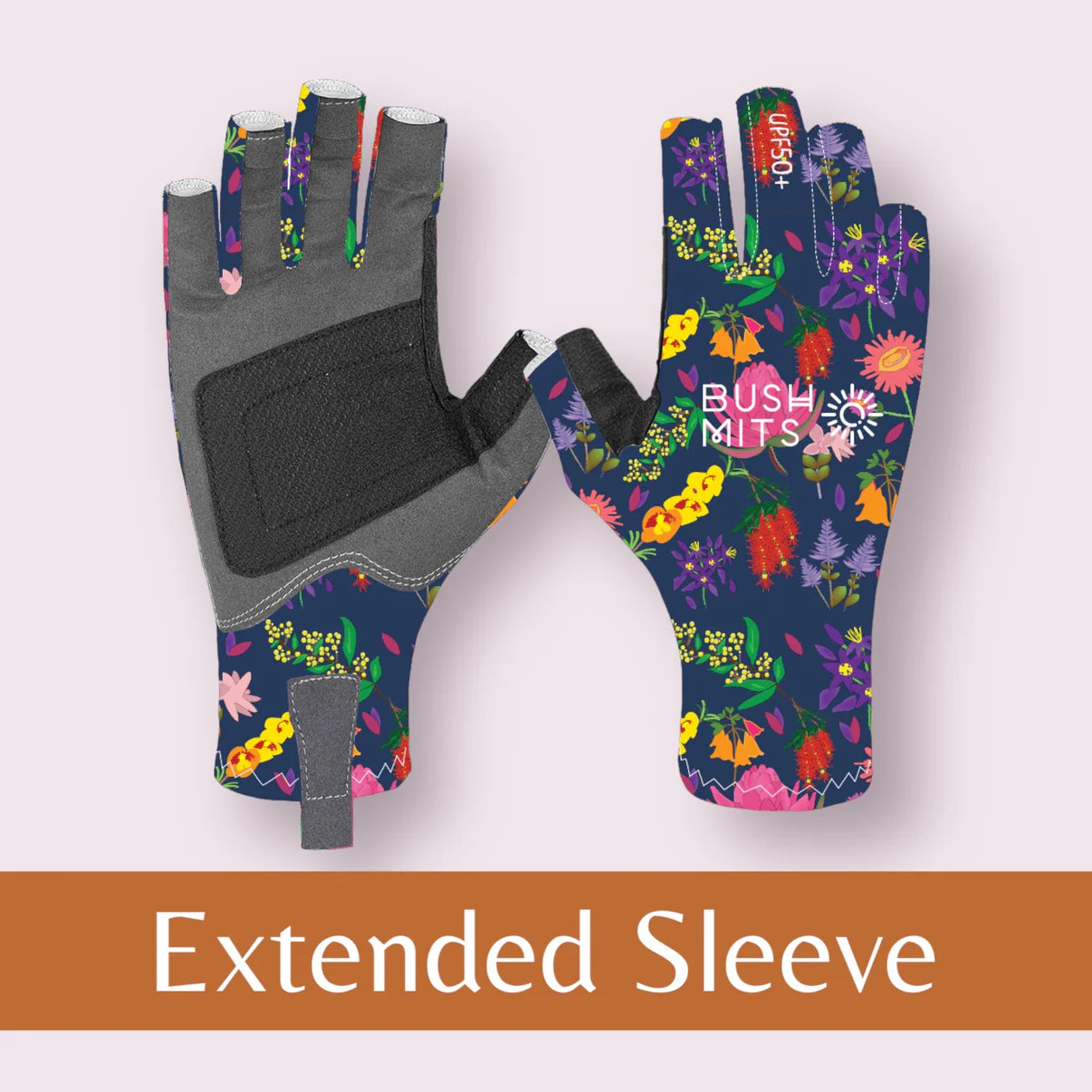 Australian Bush Flowers UPF 50+ Sun Protection Gloves