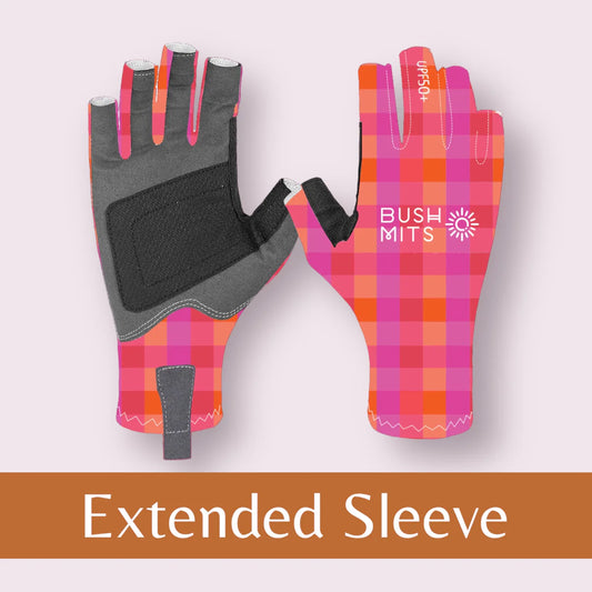 Sunset Gingham UPF 50+ Sun Protection Gloves