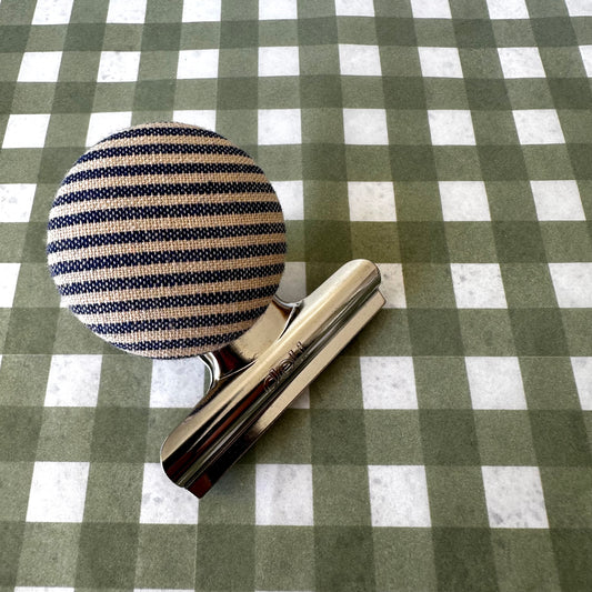 Denim Stripe Bulldog Clip