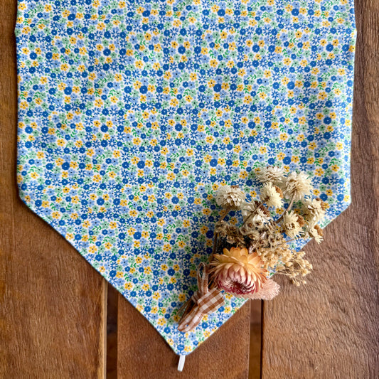 Blue Green Yellow Floral Neck Scarf