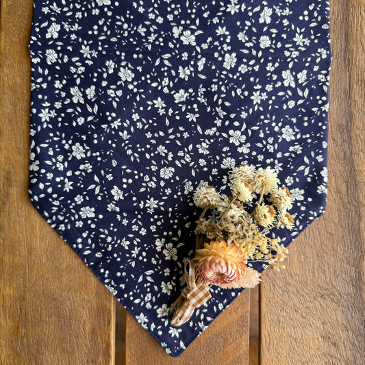 Navy Floral Neck Scarf | Tie Style
