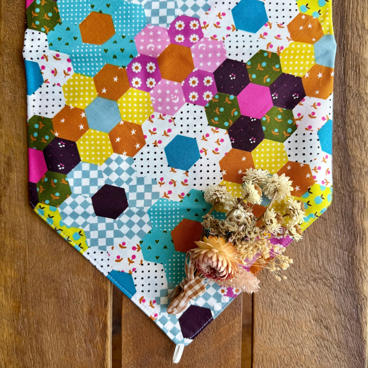 Turquoise Vintage Hexie Neck Scarf