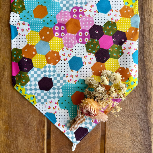 Turquoise Vintage Hexie Neck Scarf