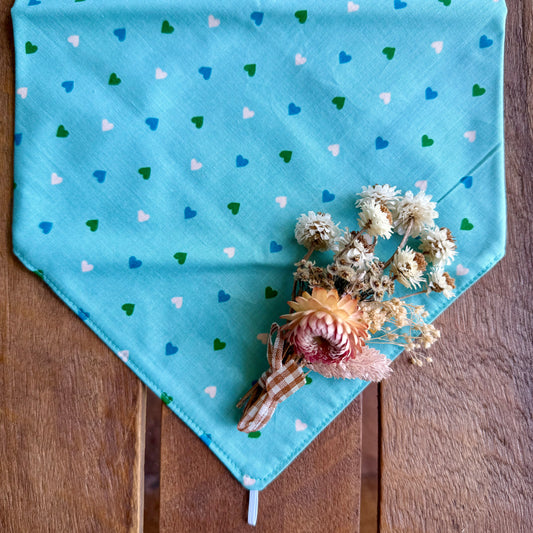 Turquoise Hearts Neck Scarf