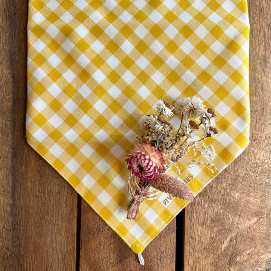 Grellow Gingham Neck Scarf