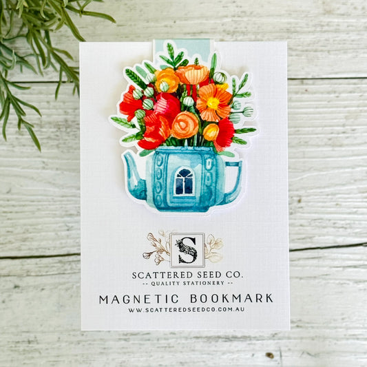 Flowering Teapot Magnetic Bookmark