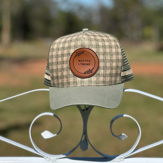 Wattle & Twine Gingham Trucker Cap