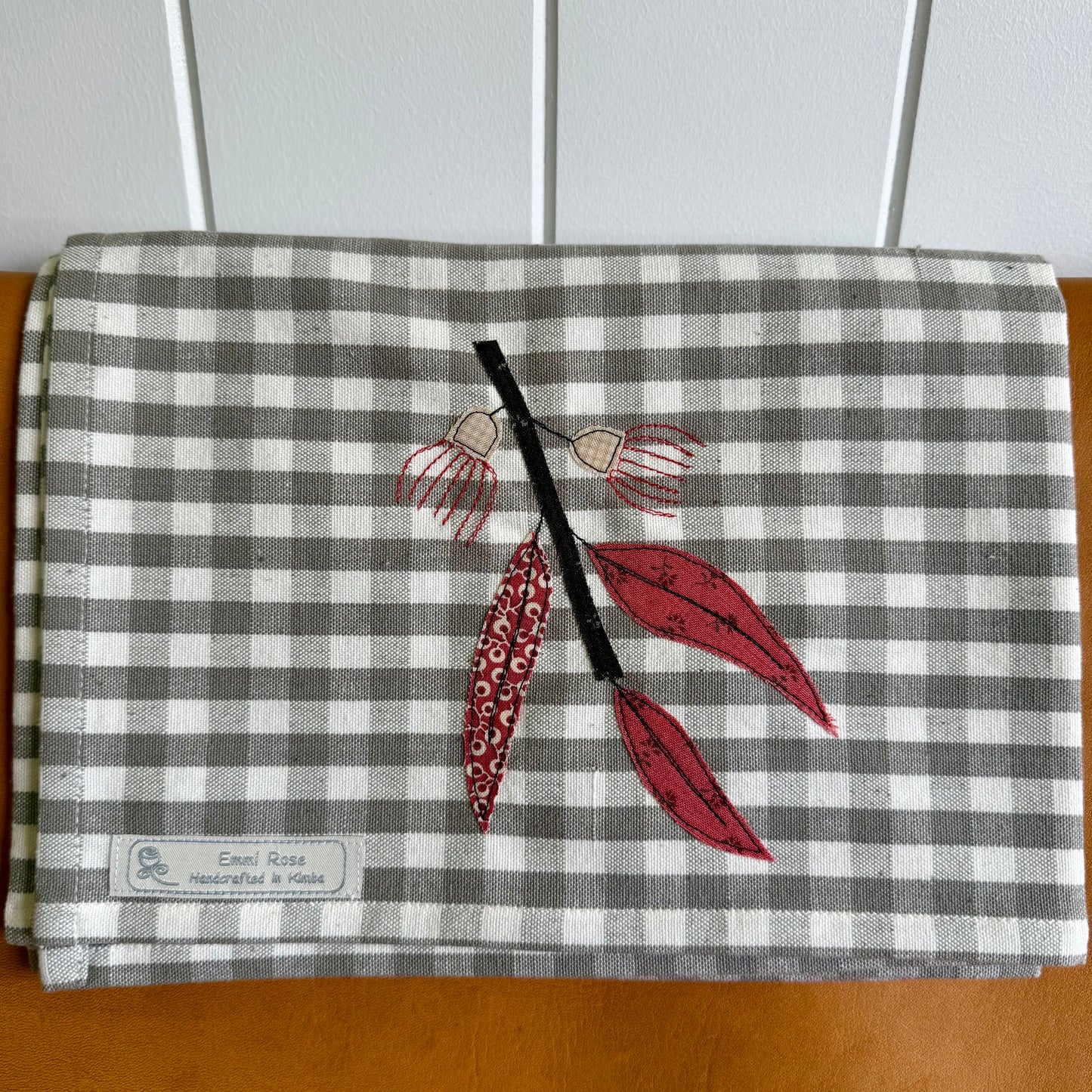 Grey Gingham Cotton Tea Towel | Flowering Gum