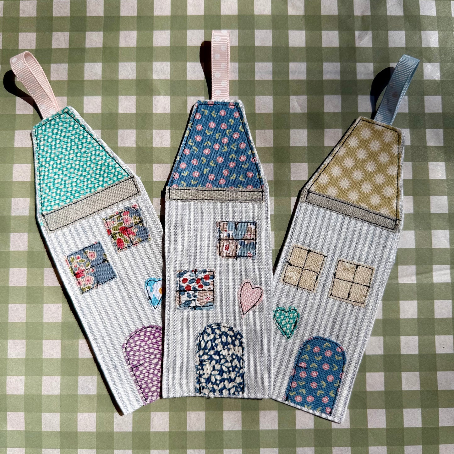 Charming Cottage Bookmark | Grey Stripe