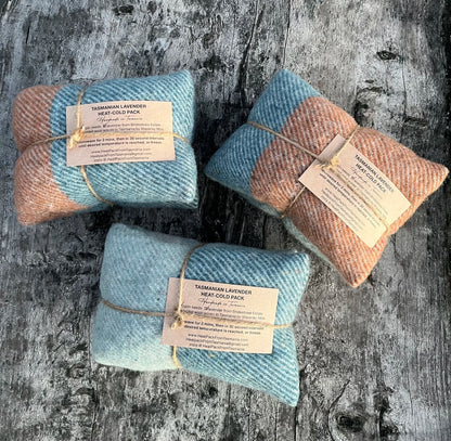 Blue & Orange Recycled Wool Heat Cold Packs